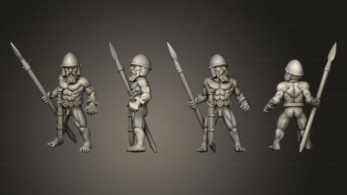 Military figurines (CELTIC FANATIC WARRIOR A, STKW_4155) 3D models for cnc
