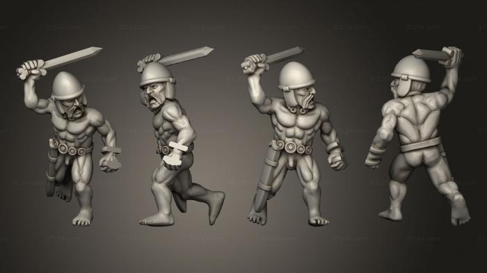 Military figurines (CELTIC FANATIC WARRIOR C, STKW_4157) 3D models for cnc