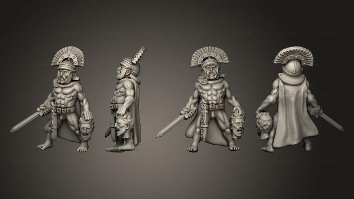 Military figurines (CELTIC FANATIC WARRIORS LEADER A, STKW_4160) 3D models for cnc