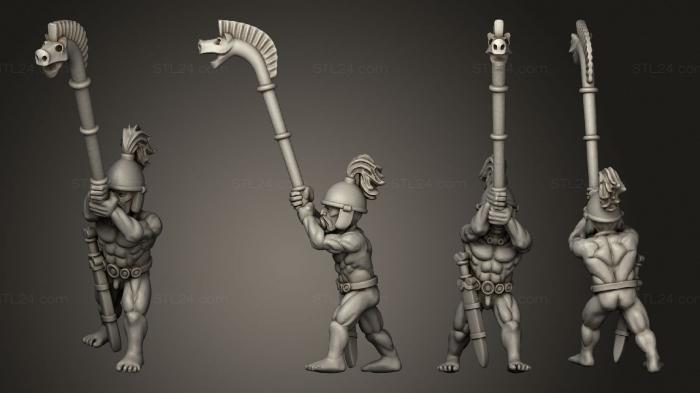 Military figurines (CELTIC FANATIC WARRIORS MUSICIAN A, STKW_4161) 3D models for cnc