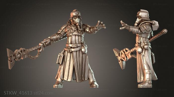 Military figurines (Astropath Laspistol, STKW_41613) 3D models for cnc