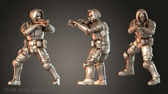 Military figurines (Authoriy Bureau Operatives operative alt, STKW_41664) 3D models for cnc