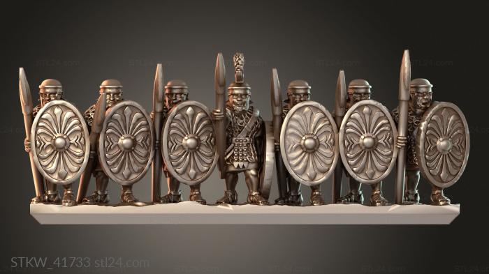 Military figurines (Auxiliary Flo Optio warrior, STKW_41733) 3D models for cnc