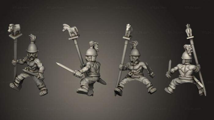 Military figurines (CELTIC RIDERS STANDARD A, STKW_4178) 3D models for cnc