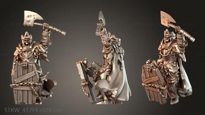 Military figurines (Axe Master, STKW_41799) 3D models for cnc