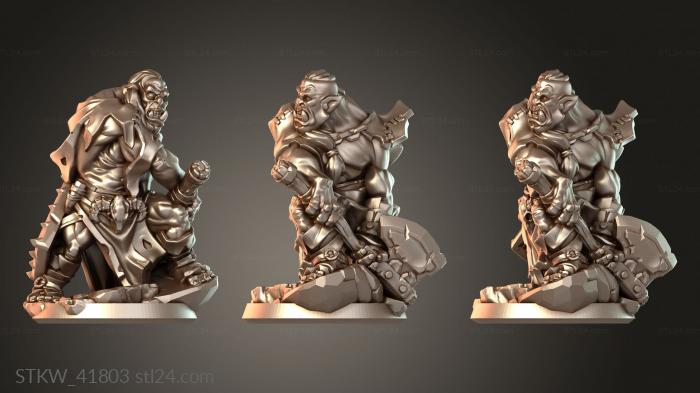 Military figurines (Axe Ork, STKW_41803) 3D models for cnc