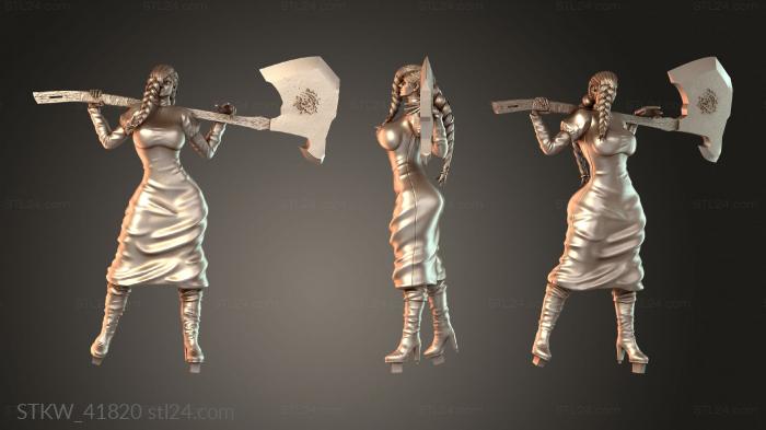 Military figurines (Axe wind, STKW_41820) 3D models for cnc