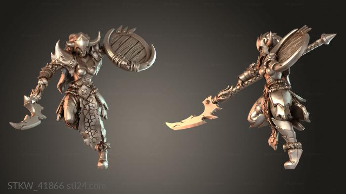 Military figurines (Azure Hunter Clan An rogue, STKW_41866) 3D models for cnc