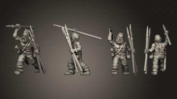 Military figurines (CELTIC WARRIOR JAVELIN A, STKW_4190) 3D models for cnc