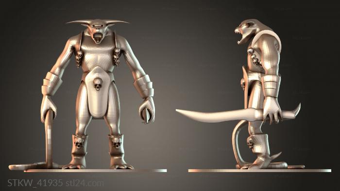 Military figurines (Balor duelist, STKW_41935) 3D models for cnc
