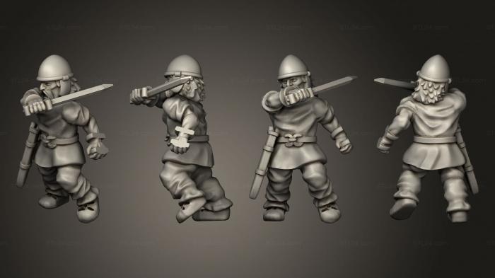 Military figurines (CELTIC WARRIOR K, STKW_4194) 3D models for cnc