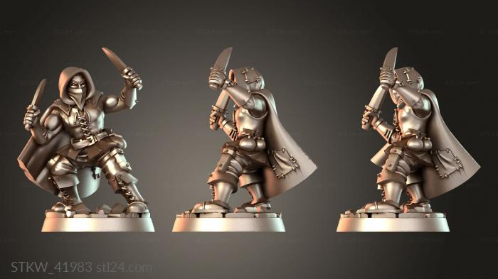 Military figurines (Bandit Human Daggers No, STKW_41983) 3D models for cnc