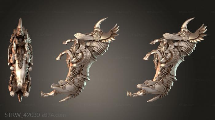 Military figurines (Banner Saddle, STKW_42030) 3D models for cnc