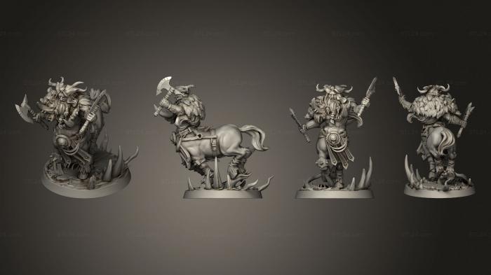 Military figurines (Centaur Barbarian, STKW_4209) 3D models for cnc