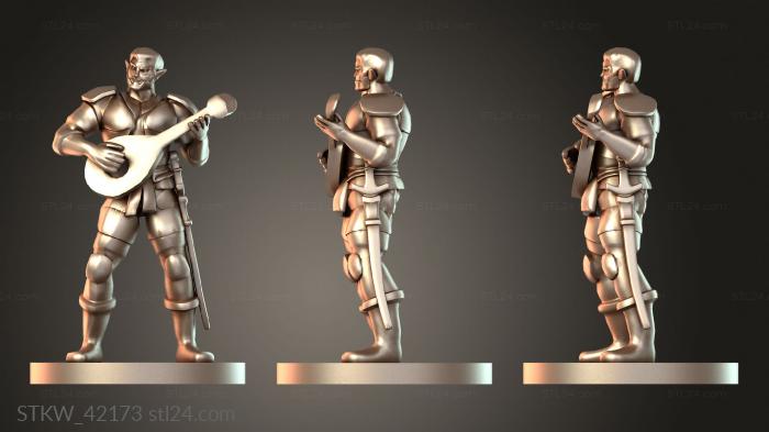 Military figurines (Bard Half Elf Male, STKW_42173) 3D models for cnc