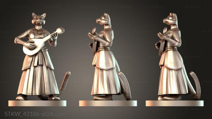 Military figurines (Bard Tabaxi Female, STKW_42186) 3D models for cnc