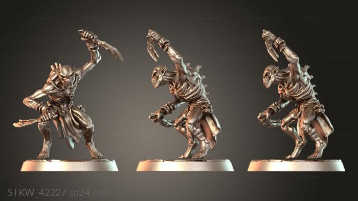 Military figurines (Barrow Ghoul Nefarious, STKW_42227) 3D models for cnc