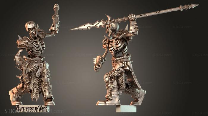 Batch Skeleton Warrior with Spear Tag