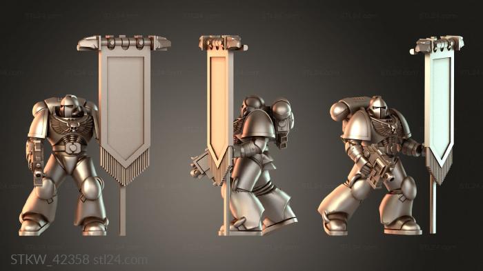 Military figurines (Bearer Banners for Follows IIRX, STKW_42358) 3D models for cnc
