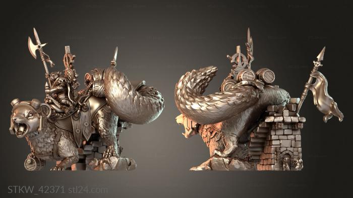 Military figurines (Beast Captain, STKW_42371) 3D models for cnc