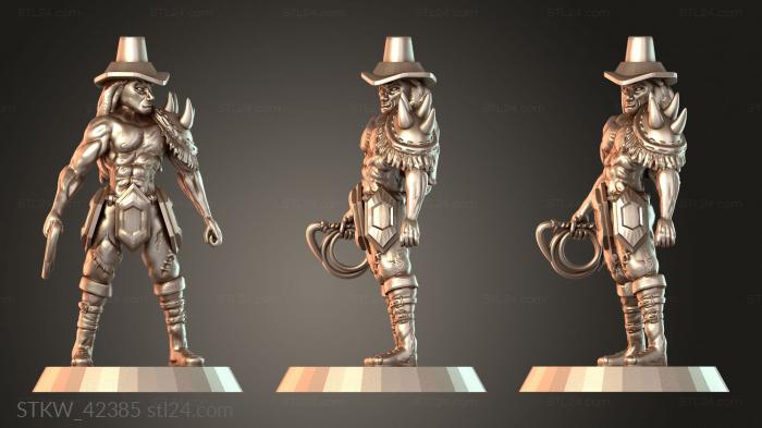 Military figurines (Beast Masters Male Beastmaster, STKW_42385) 3D models for cnc