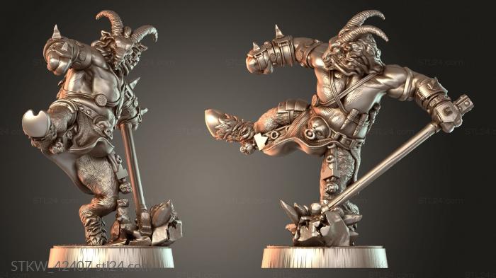 Military figurines (Beastkin Brute Massive, STKW_42407) 3D models for cnc