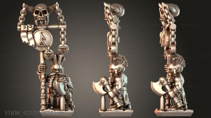 Military figurines (Berserker Dwarf Redhammer, STKW_42539) 3D models for cnc