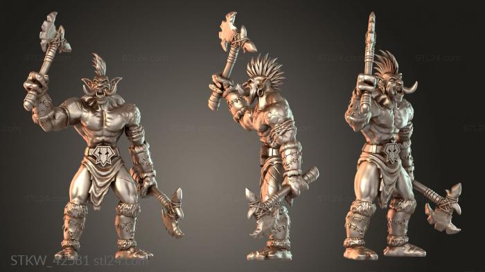 Berserker Warrior with Two Axes — Zand Troll Version