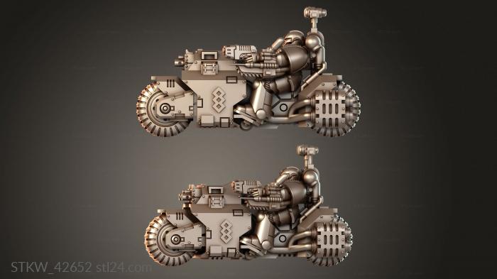 Military figurines (Biker Medic — Daring, STKW_42652) 3D models for cnc