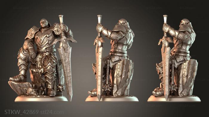 Military figurines (Blood Commander, STKW_42869) 3D models for cnc