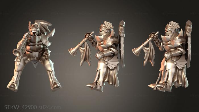 Military figurines (Blood Knight Musician, STKW_42900) 3D models for cnc