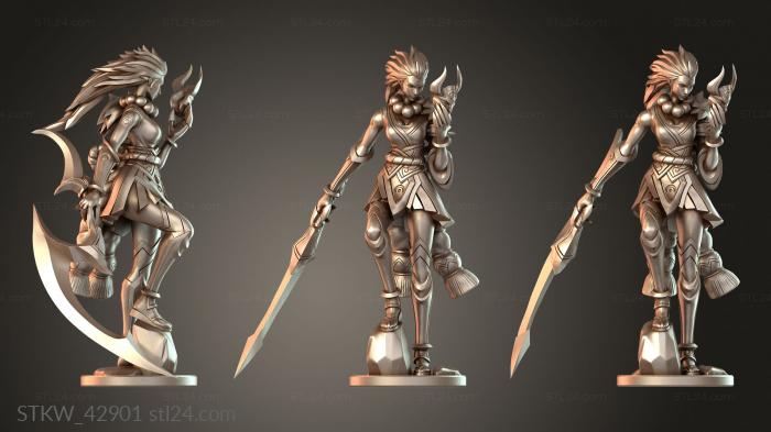 Military figurines (Blood Moon Diana & Kassadin, STKW_42901) 3D models for cnc