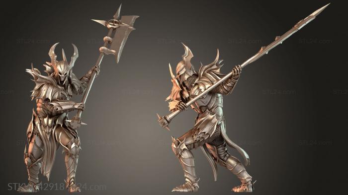 Military figurines (Bloodknight — Halberd Windup, STKW_42918) 3D models for cnc