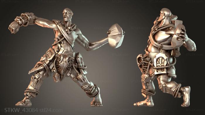 Military figurines (Boulder Launchers Variant B, STKW_43084) 3D models for cnc