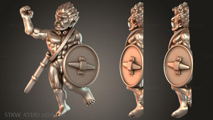 Military figurines (British Celts — Casualty Variant D, STKW_43180) 3D models for cnc