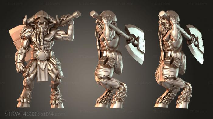 Bull Warrior with Huge Axe