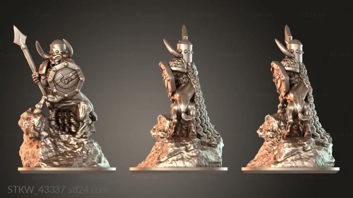 Military figurines (Bullzentaur Hero, STKW_43337) 3D models for cnc