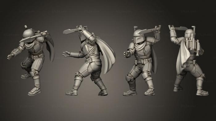 Military figurines (clan korrin warden 4, STKW_4338) 3D models for cnc