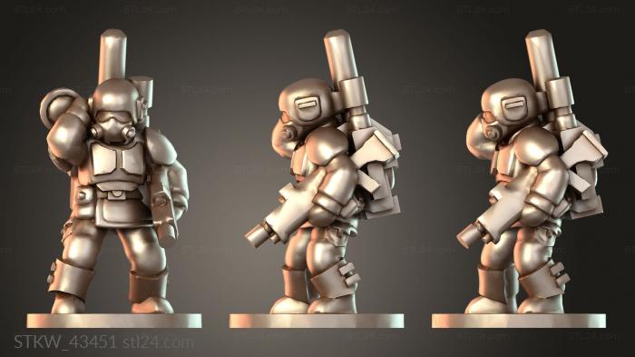 Military figurines (Cadian Infantry, STKW_43451) 3D models for cnc