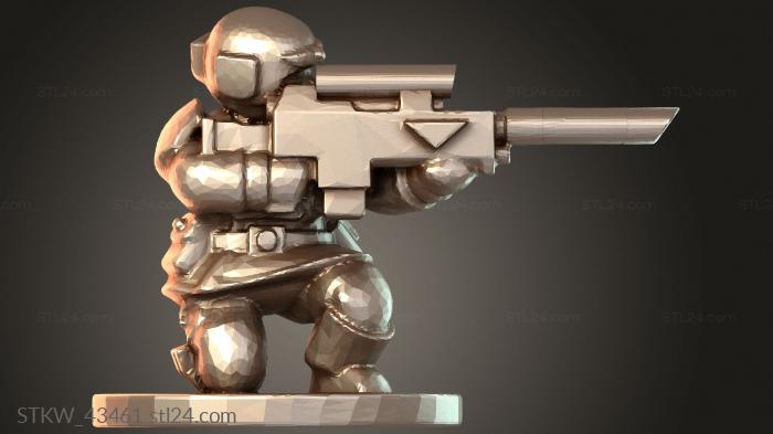 Cadian Infantry sniper crouching
