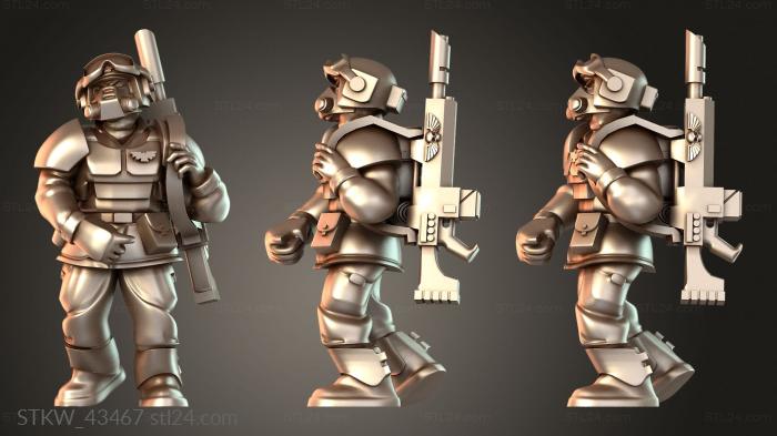 Cadian Infantry Squad Lasgun Angry Trooper Militant