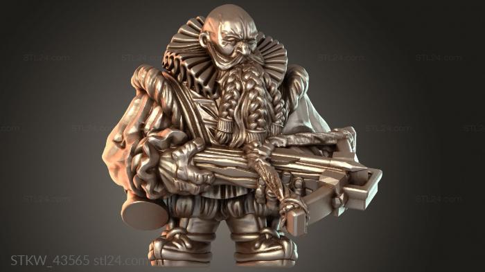 Military figurines (Capritor Dwarf Crossbow, STKW_43565) 3D models for cnc