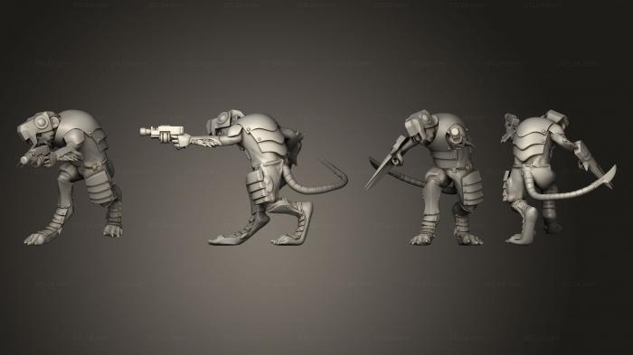 Military figurines (Clawpack Melee V 1, STKW_4357) 3D models for cnc