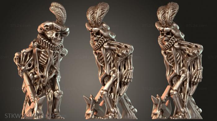 Military figurines (Capritor Skeleton Warrior, STKW_43579) 3D models for cnc