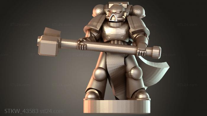Military figurines (Captain, STKW_43583) 3D models for cnc