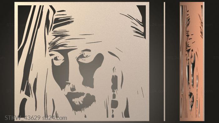 Military figurines (Captain Jack Sparrow, STKW_43629) 3D models for cnc