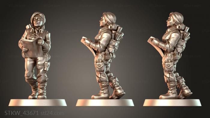 Military figurines (Cartographer, STKW_43671) 3D models for cnc