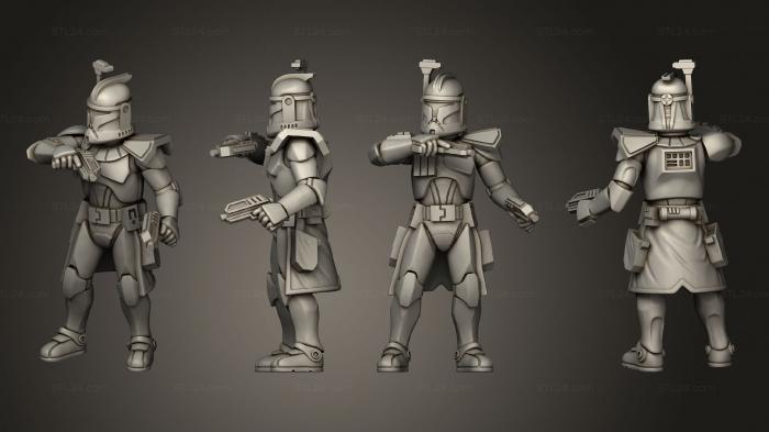 Military figurines (Clone Captain Rex 1, STKW_4372) 3D models for cnc