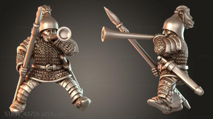 Military figurines (Cataphracts Musician, STKW_43726) 3D models for cnc
