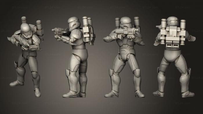Military figurines (CLONE COMMANDO 1, STKW_4374) 3D models for cnc